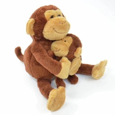 Abbildung von Labertier Laber Affe mit Baby, &quot;Nana und Coco&quot; braun, inkl. Batterien