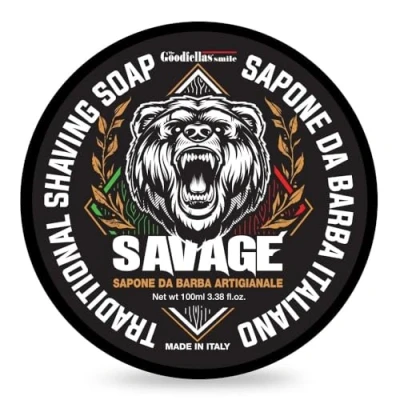 Abbildung von THE GOODFELLAS&#039; SMILE Savage traditionelle Rasierseife Made in Italy, 100 g
