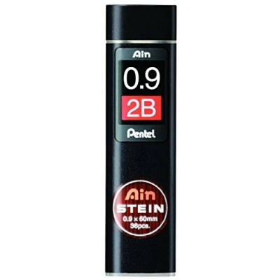Abbildung von Pentel Ain STEIN C279 Feinmine, 36 Minen je Dose, 0.9 mm, Härtegrad 2B (1 Dose)