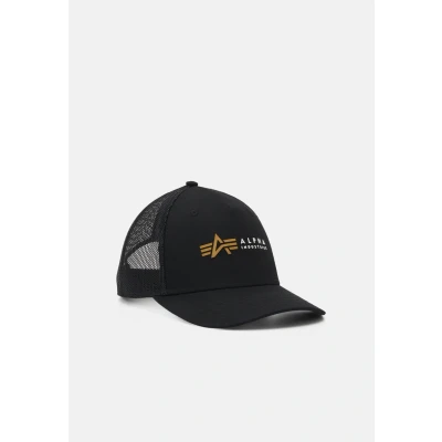Abbildung von Alpha Industries Label Trucker Unisex Cap, Größe: One Size, Black