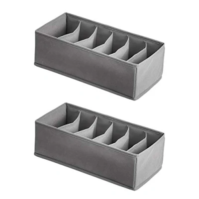 Abbildung von Amazon Basics Organizer für BHs und Unterwäsche, Kommoden, Doppelpack, Grau, 2 Stück