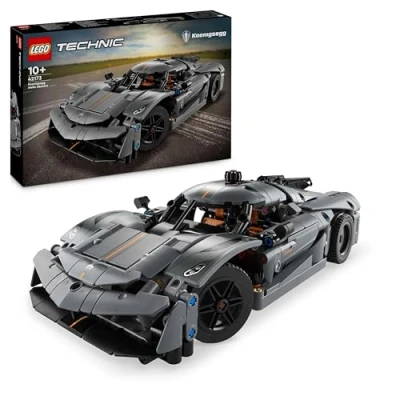 Abbildung von LEGO Technic Koenigsegg Jesko Absolut Supersportwagen in Grau, Bauspielzeug für Jungen und Mädchen, Spielzeugauto Kinder, Geschenk Autofans, Dekoration das Kinderzimmer 42173