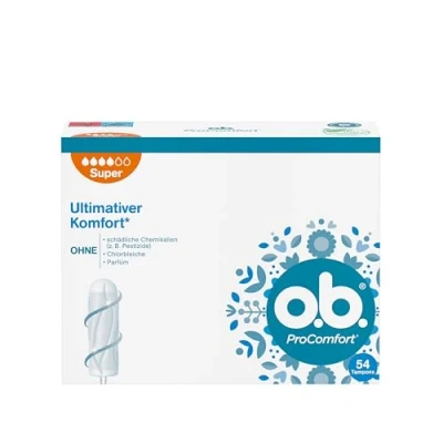 Abbildung von o.b. ProComfort Plus (54 Stück), Tampons für starke Tage, SilkTouch Oberfläche &amp; Dynamic Fit Technologie mehr Komfort und zuverlässigen Schutz während der Periode