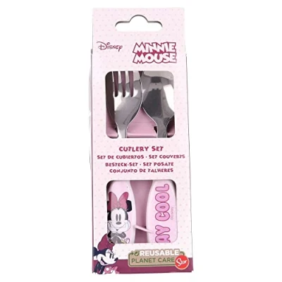 Abbildung von Stor 2 teiliges Besteckset aus Metall Minnie Stay COOL, Edelstahl, Einfarbig, Estándar