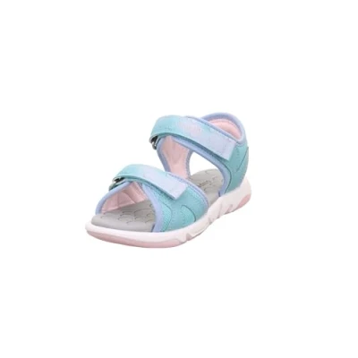 Abbildung von Superfit Pebbles Riemensandalette für Kinder, Größe: 30, Hellgrün/hellblau Schuhe