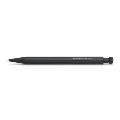 Abbildung von Kaweco SPECIAL Kugelschreiber I Kuli aus hochwertigem Aluminium in oktogonalem Acht Kant Format Design Stift 14 cm Mit Standard G2 Minen Nachf?llbar schwarz