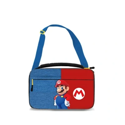 Abbildung von PDP Gaming Offiziell Lizenziert Switch Commuter Case Mario Semi Hardshell PRotection PRotective PU Leather Holds 14 Games and Console Works mit OLED Lite Fine für Kids / Travel
