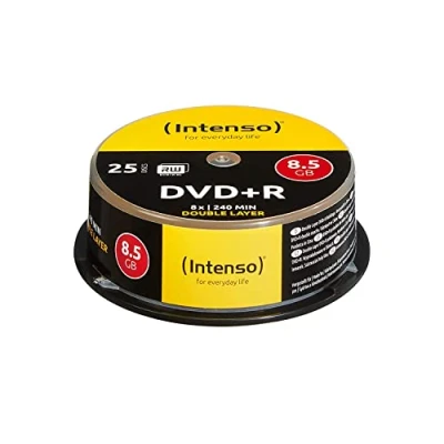 Abbildung von Intenso 4311144 DVD+R Double Layer Rohlinge, 8,5GB, 8x Speed, 25er Spindel