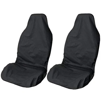 Abbildung von LIONSTRONG® Autositzschoner Vordersitz universell kompatibel [WASSERDICHT] Autositzbezüge Vordersitze Sitzschoner Sitzbezüge Auto Autositz Sitzschutz Werkstattschoner (Polyester Doppelpack)
