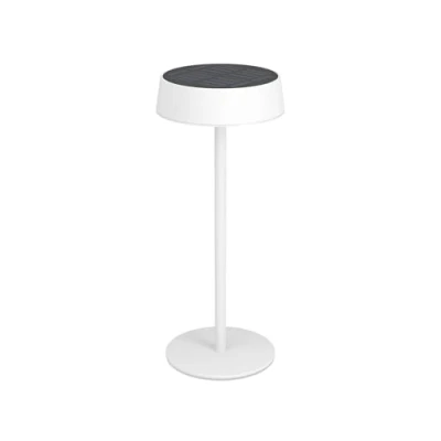Abbildung von EGLO LED Solar Tischleuchte außen Simeri, kabellose Akku Tischlampe touch dimmbar, Solarlampe Outdoor aus Metall in Weiß, warmweiß, neutralweiß, kaltweiß, IP54