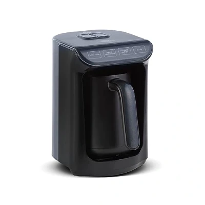 Abbildung von KARACA Hatır Roast Türkische Kaffeemaschine Glänzend Schwarz 5 Tassen Kapazität Viel Schaum, 535W, Sprachwarnsystem, Lichtwarnsystem, Messlöffel, Einfache Reinigung