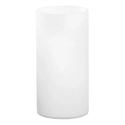 Abbildung von EGLO Geo lampada da tavolo minimalista, comodino in vetro opalino opaco, soggiorno bianco, con interruttore, attacco E14
