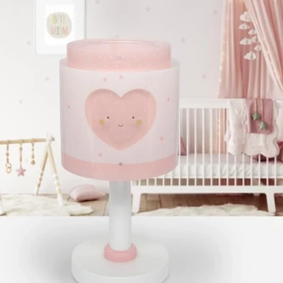 Abbildung von Dalber Kinder Tischlampe Nachttischlampe kinderzimmer Baby Dreams Herz Rosa, 76011S, E14