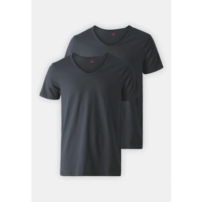 Abbildung von Levi&#039;s MEN Vneck 2 PACK Unterhemd/shirt, Herren, Größe: Small, Jet black