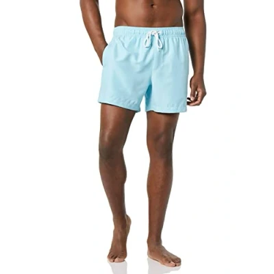 Abbildung von Amazon Essentials Herren Badehose, schnell trocknend, 13 cm, Hellblau, M
