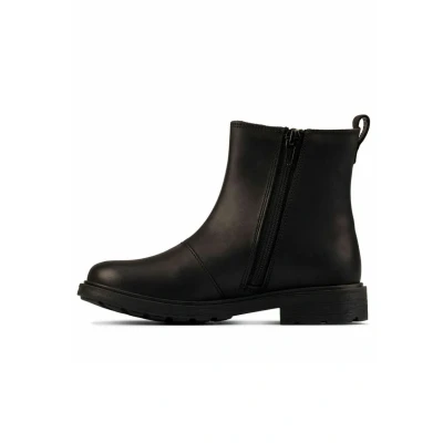 Abbildung von Clarks Mädchen Astrol Orin K Chelsea Stiefel, Schwarz Black Leather, 38 EU
