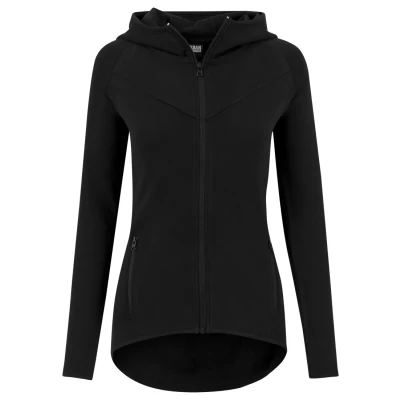 Abbildung von Urban Classics Ladies Athletic Interlock ZIP Hoody Sweatjacke, Damen, Größe: Large, Black