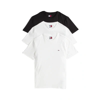 Abbildung von Tommy Jeans 3 PACK Tshirt basic, Herren, Größe: 50, ecru black