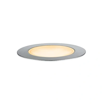 Abbildung von Paulmann 94721 Plug &amp; Shine LED Außenleuchte Bodeneinbauleuchte Floor insektenfreundlich IP67 2200K 2W Silber rund dimmbar Edelstahl