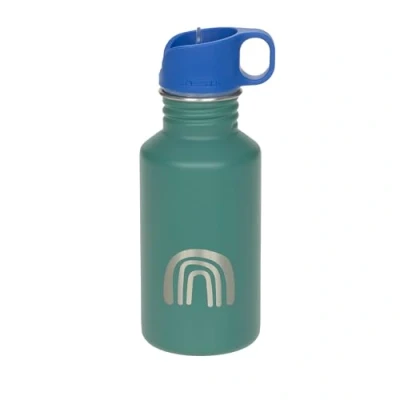 Abbildung von LÄSSIG Trinkflasche Edelstahlflasche BPA frei 500ml Kinder Kita Kindergarten auslaufsicher mit Sporttrinkverschluss/Bottle Stainless Steel Little Gang Rainbow green