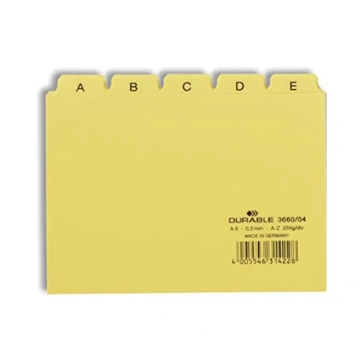 Abbildung von Durable Leitregister A Z, A6 quer, 1 Stück, gelb, 366004