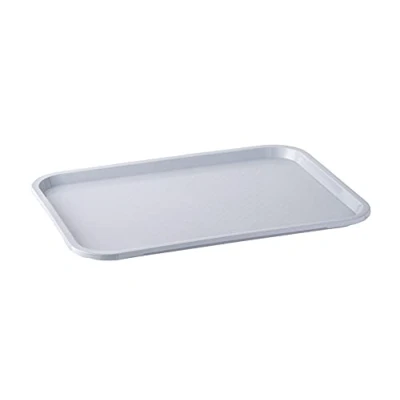 Abbildung von APS Fast Food Tablett, bruchsicheres und spülmaschinenfestes Serviertablett, Made in Germany, 35 x 27 cm, Höhe 2 grau