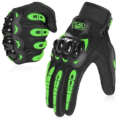 Abbildung von COFIT Motorrad Handschuhe, Touchscreen Motorradhandschuhe für Motorradrennen, Mountainbike, Motorcross, Klettern, Wandern und andere Outdoor Sportarten Aktivitäten Grün M
