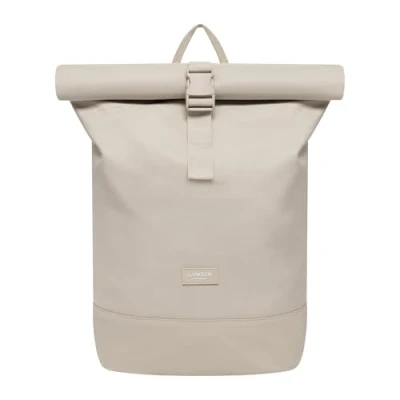 Abbildung von LARKSON Rucksack Damen &amp; Herren Beige Janne Rolltop mit Laptopfach für Uni, Arbeit, Reise Fahrrad Backpack Tagesrucksack Mittelgroß Wasserabweisend