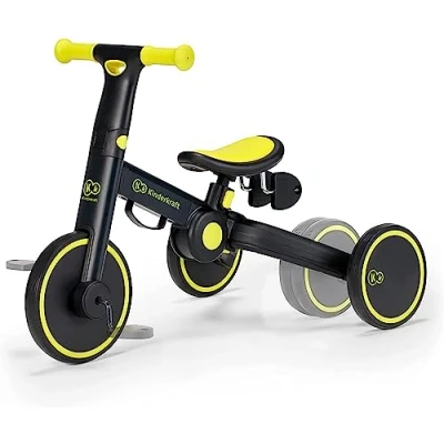 Abbildung von Kinderkraft Dreirad 3in1 4TRIKE, Leicht Rutscher, Laufrad, Zusammenklappbar, ergonomische Sattel, ab 12 Monat bis 5 Jahre, Schwarz