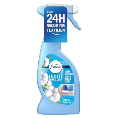 Abbildung von Febreze Textilerfrischerspray 375 ml Reine Frische Mit FrischeLuft Technologie Bekämpft Selbst In Textilien Festsitzende Gerüche Und Hinterlässt Einen Frischeduft