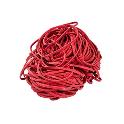 Abbildung von D.RECT Gummibänder 1kg Beutel 100mm Durchmesser Breit 4mm Gummiring Bänder für Haushalt, Arbeit, Büro wiederverwendbar haltbar langlebig stabil Rot