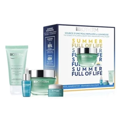 Abbildung von Biotherm Aquasource Hyalu Set (Cleanser 50ml + Gesichtsgel Augencreme 5ml Serum 7ml)