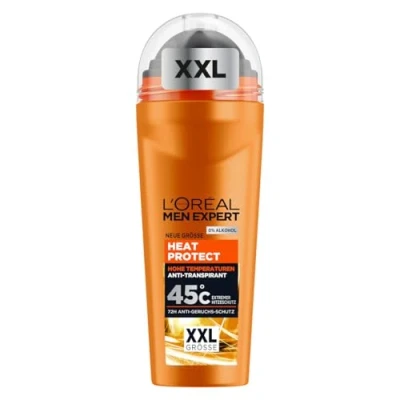 Abbildung von L&#039;Oréal Men Expert XXL Deoroller für Männer, Deo Roll On gegen Schweißgeruch, Schwitzen und Achselnässe, Herren Deodorant hohe Temperaturen bis zu 45C ohne Alkohol, Heat Protect, 1 x 100 ml