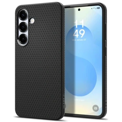 Abbildung von Spigen Liquid Air TPU Back Cover Schwarz Samsung Galaxy S25