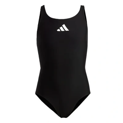 Abbildung von adidas Mädchen Solid Small Logo Swimsuit, Black / White, 11 12 Years