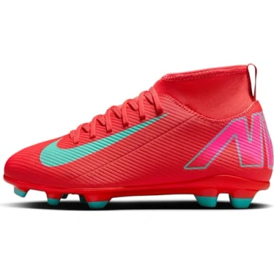 Abbildung von Nike Performance JR 10 CLUB FG/MG Unisex Fußballschuh Nocken für Kinder, Größe: 32, Ember glow/aurora green Schuhe