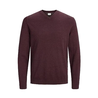 Abbildung von JACK &amp; JONES Herren JJEBASIC Knit V Neck NOOS 12137194, Port Royale, XXXL