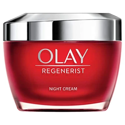 Abbildung von Olay Regenerist Nachtcreme (50 g) mit Amino Peptiden und Vitamin B3, Gesichtscreme Damen, Anti Aging, Pflege für alle Hauttypen Frauen, strafft die Haut sichtbar