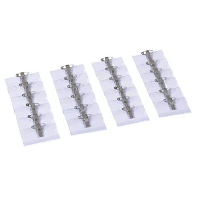 Abbildung von Europel Kunststoff Namensschilder mit Kombi Halter: Ansteck Nadel &amp; Clip 24 Stück 75 x 40 mm Ausweishüllen Namensschild Halter Blanko Einsteckschildern, farblos, 121260