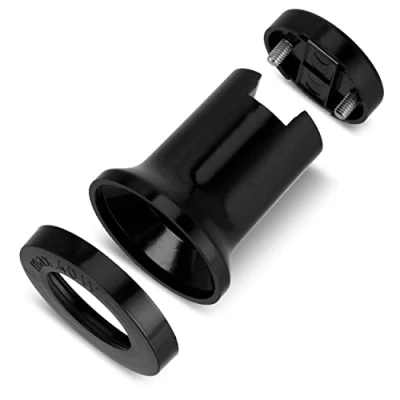 Abbildung von REV Fassung E27, Lampenfassung für Glühlampen bis 40W, 2 Stück, schwarz