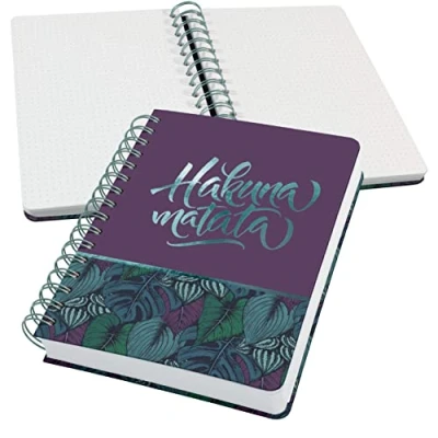 Abbildung von SIGEL JN613 Spiralblock Notizblock Bullet Journal Jolie, ca. A5, dot Lineatur, 240 Seiten, lila/türkis, vegan, aus nachhaltigem Papier hergestellt
