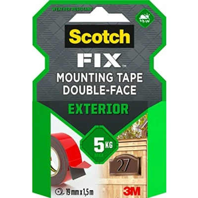 Abbildung von Scotch Fix Außenmontageband 411 1915 P, 19mm x 1,5m, 1 Rolle/Packung (Verpackung kann abweichen)