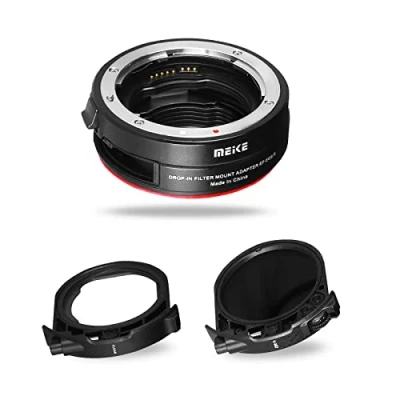 Abbildung von Meike MK EFTR C Drop in Filter Mount Adapter für Canon EF auf EOSR mit variablem ND und UV EOS R R5 R6 RP R5C C70 Kameras