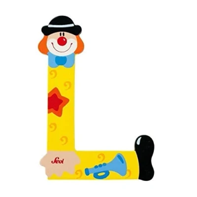 Abbildung von Trudi 81748 Buchstabe Clown L, farblich sortiert.