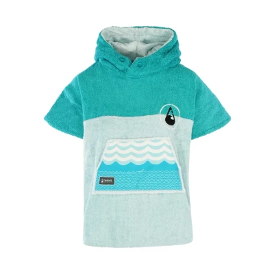 Abbildung von WAVE Hawaii MINI Bademantel für Kinder, Größe: One Size, Hellblau