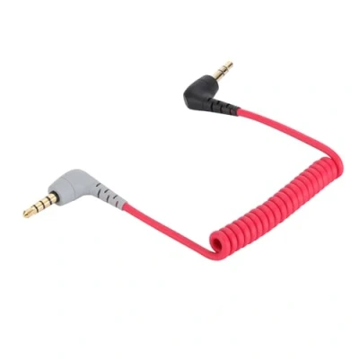 Abbildung von Alphatec Ersatz gewickelt SC7 Kabel 3,5 mm TRRS zu TRS Mikrofon/Audio/Lavalier Smartphone Draht für RODE VideoMicro VideoMic Go BOYA 50cm