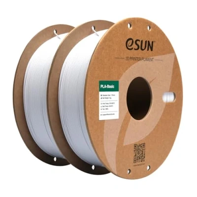 Abbildung von eSUN PLA Filament 1.75mm, Basic 3D Drucker Maßgenauigkeit +/ 0.03mm, 1KG pro Spule, 2 Spulen Druck Filament, Kaltes Weiß