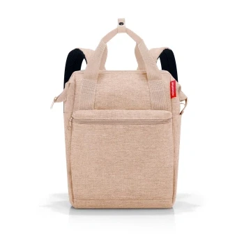 Abbildung von reisenthel allrounder R twist coffee Rucksack und Tragetasche in einem Mit Stecklasche für Reisetrolleys