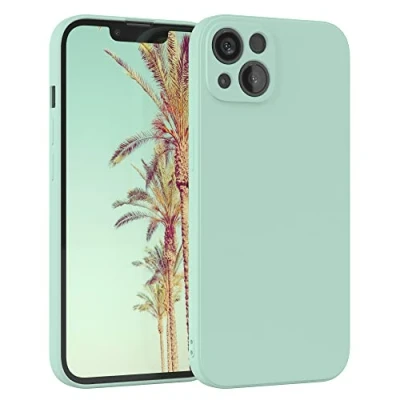 Abbildung von EAZY Case Silikonhülle für iPhone 13 Hülle Silikon Grün weich stoßfeste Handyhülle Schutzhülle mit Kameraschutz Dünn Premium Schutz Cover TPU Phone Bumper in Mint