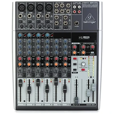 Abbildung von Behringer XENYX 1204USB Premium 12 Input 2/2 Bus Mixer mit Mic Preamps und Compressors, British EQ USB/Audio Interface